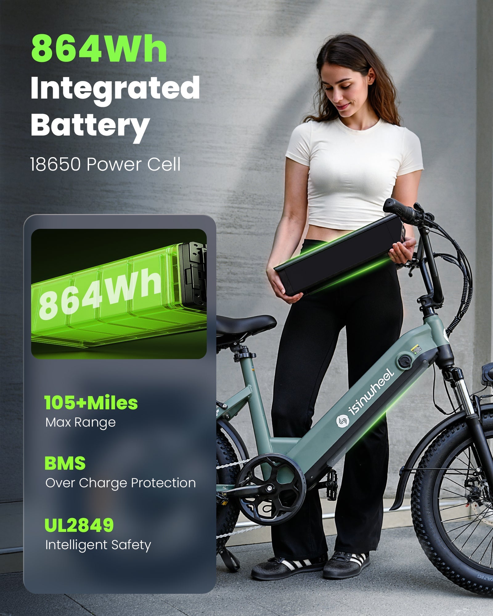 isinwheel U8 Pro Electric Bike for Adults